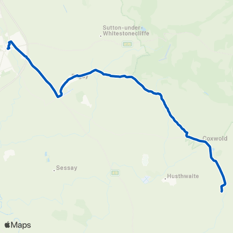 Hodgsons Oulston Hall - Market Place map