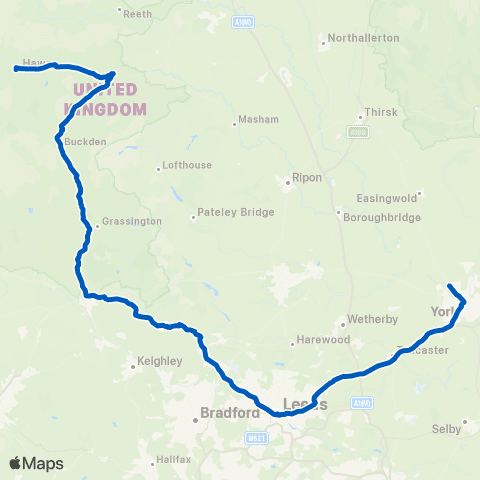 Coastliner Manor Lane - Wensleydale Creamery map