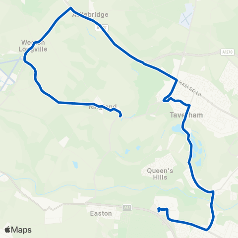 Our Bus Village Sign - Link Road map