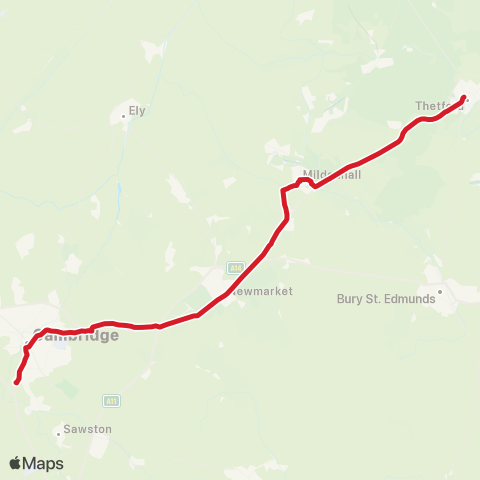 National Express  map