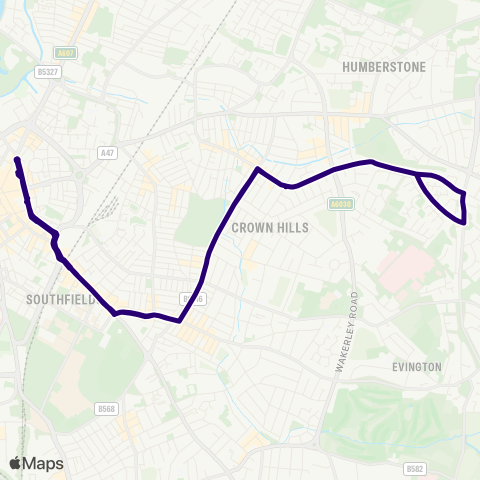 First Leicester  map