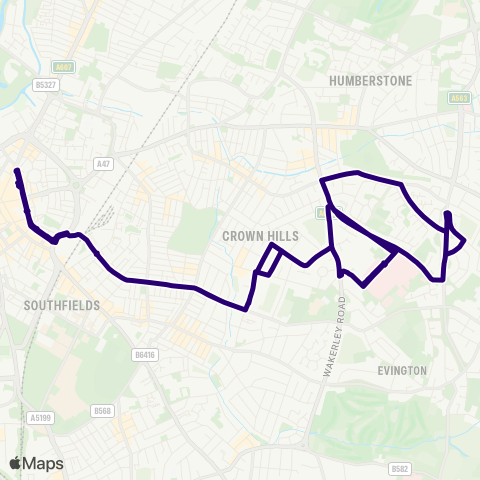 First Leicester  map