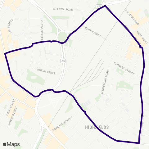 First Leicester  map