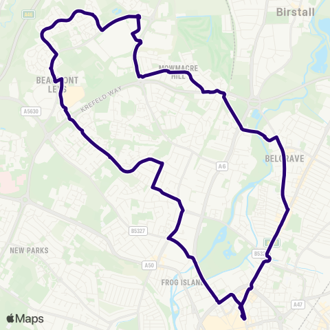First Leicester  map