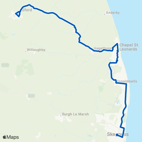 Hunts Coaches  map