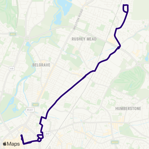 First Leicester  map