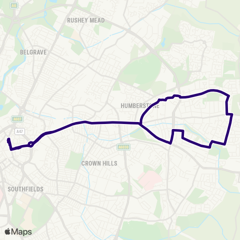 First Leicester  map