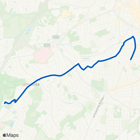 Harpurs Coaches Lower Dale Rd - Community School Bus Pk map