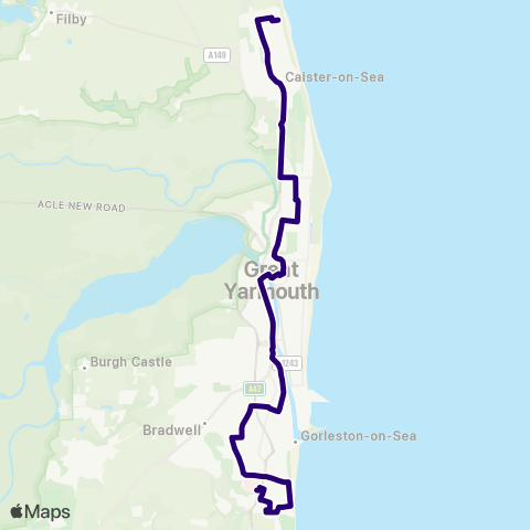 First Norfolk & Suffolk  map