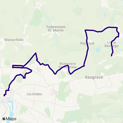 First Norfolk & Suffolk  map