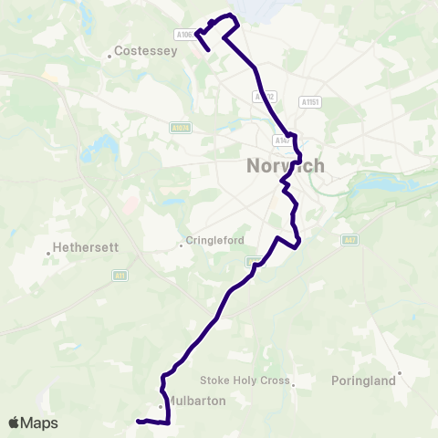 First Norfolk & Suffolk  map