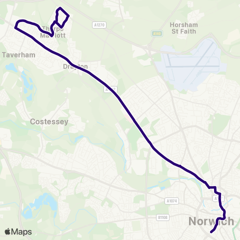 First Norfolk & Suffolk  map