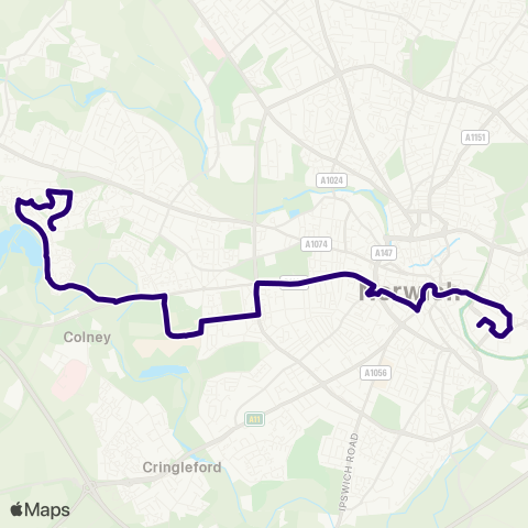 First Norfolk & Suffolk  map