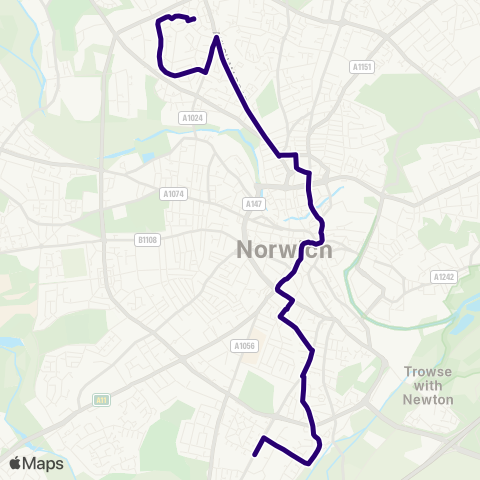 First Norfolk & Suffolk  map