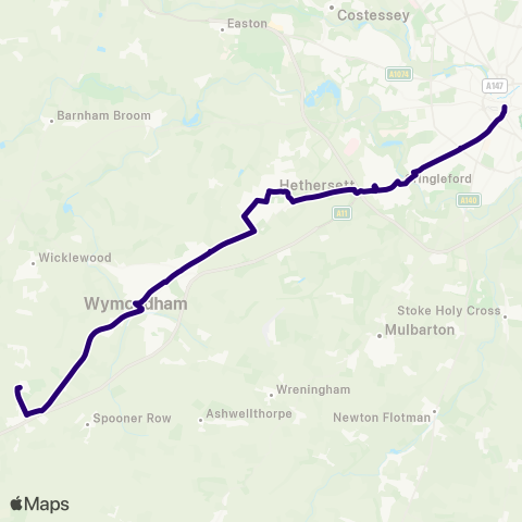 First Norfolk & Suffolk  map