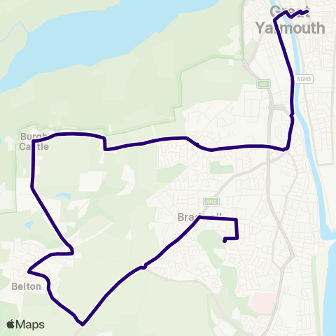 First Norfolk & Suffolk  map