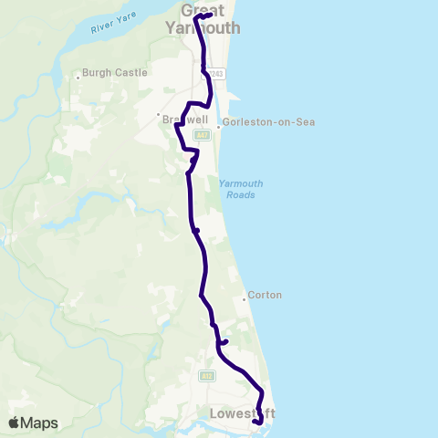 First Norfolk & Suffolk  map