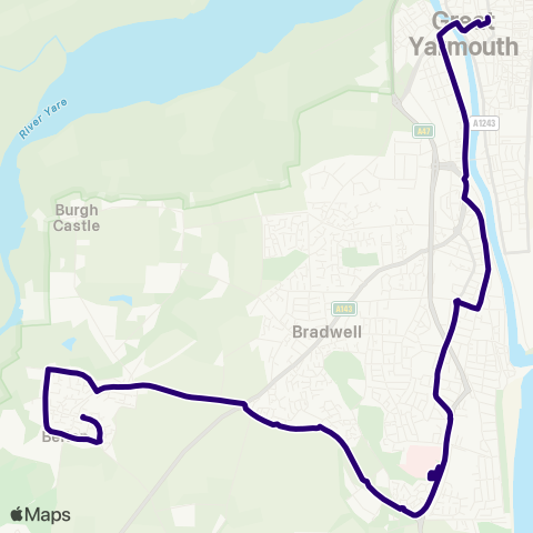 First Norfolk & Suffolk  map