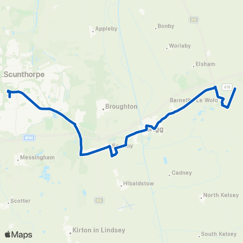 Hornsbys Bus & Coach Melton Hall - North Lindsey College map