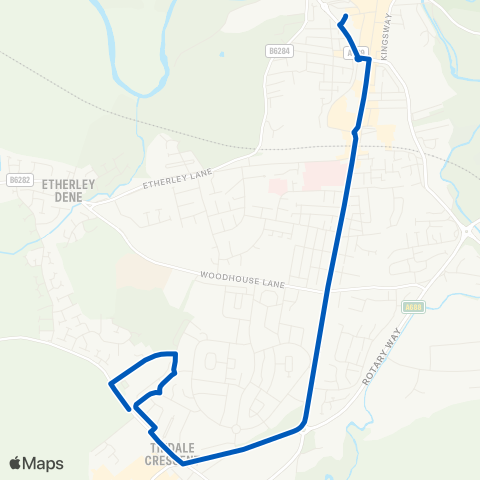 Weardale Motor Services Saddler St Stand A - Greenfields Rd / Ind Est map