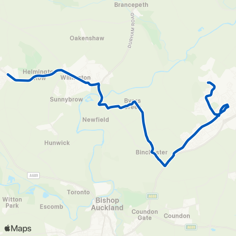 Weardale Motor Services High Street - Carr Lane-Canterbury Close map