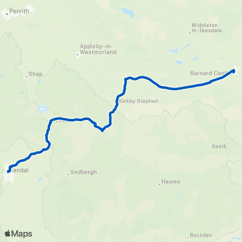 Kirkby Lonsdale Coaches Bus Sta (K) - Galgate / Commercial Hotel map