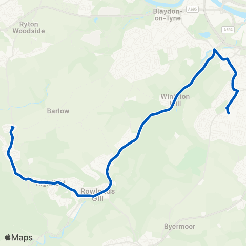 Stanley Travel Whickham School - Ramsey Street map