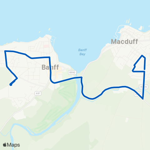 Deveron Coaches Barnhill Road - Banff Academy map