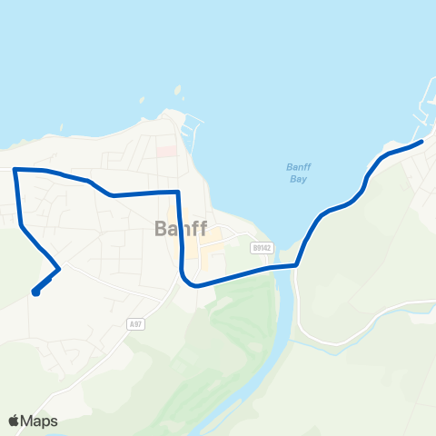 Deveron Coaches Banff Academy - Hutcheon Street map