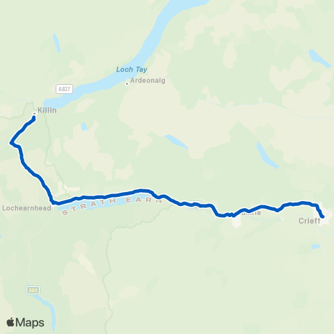 Dochertys Midland Coaches Manse Road - Hill Street map