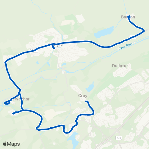 Canavan Travel Kelvinside Crescent - Croy Station map