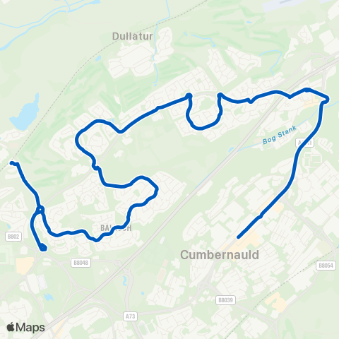 Canavan Travel Croy Station - Town Centre stances map