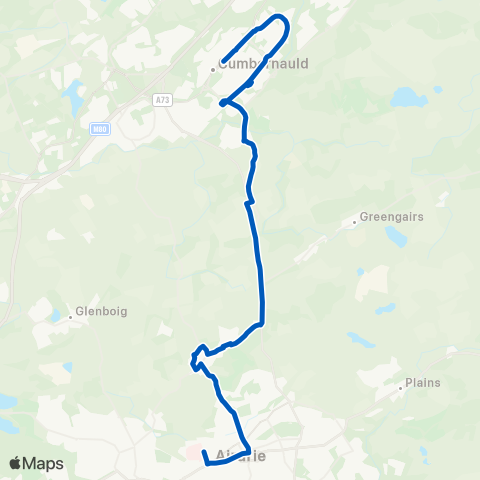 Canavan Travel Monklands General Hosp - Town Ctr Stances map