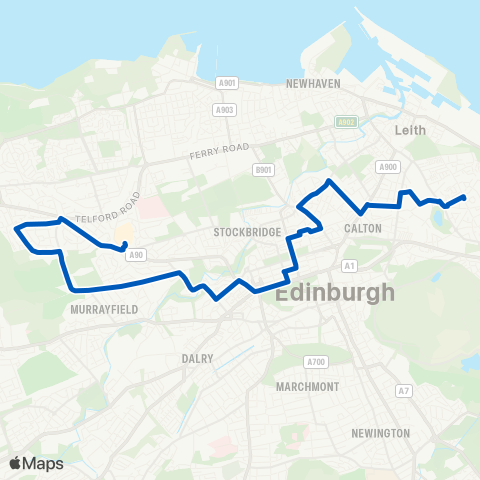 Eastern Scottish Craigleith Retail Park - Lochend Avenue map