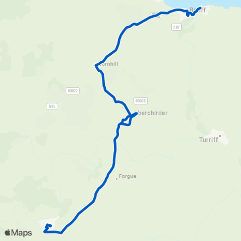 Deveron Coaches The Square - Hutcheon Street map