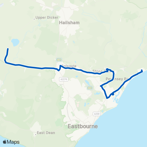 Cuckmere Buses The Square - Railway Station map