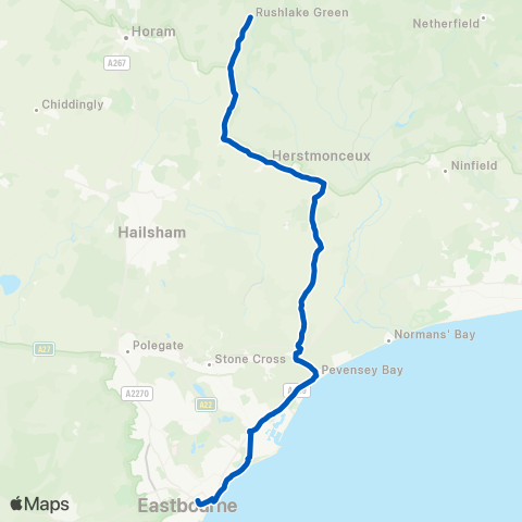 Cuckmere Buses Cornfield Road - Post Office map