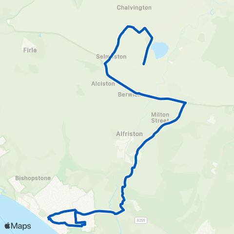 Cuckmere Buses Morrisons - Railway Station map