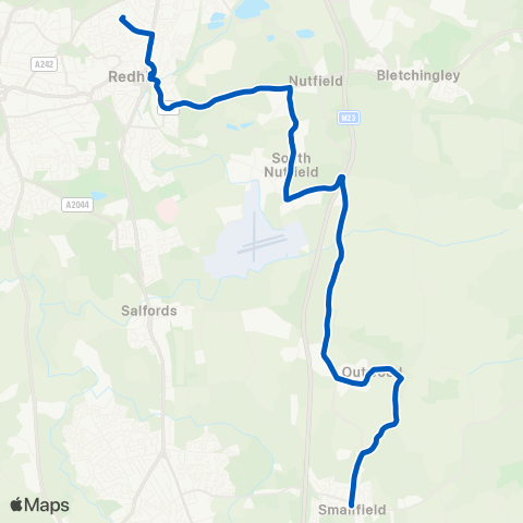 Cruisers Church - East Surrey Hospital map