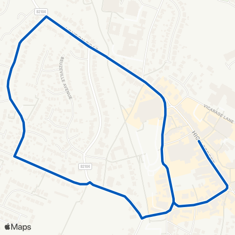 Cuckmere Buses High Street - Tesco map