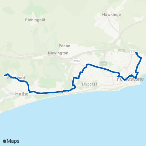 Crosskeys Coaches Brockhill Park School - Tyson Road map
