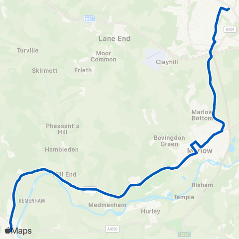 Carousel Buses Friar Street - High Wycombe Busstn map