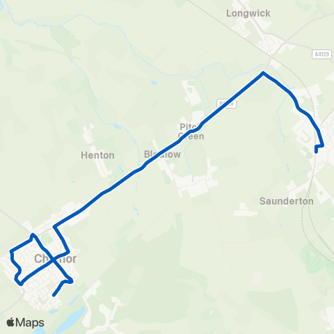 Carousel Buses Red Kite Road - Railway Station map