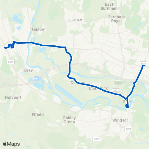 Carousel Buses Wellington Street Stop D - Frascati Way map