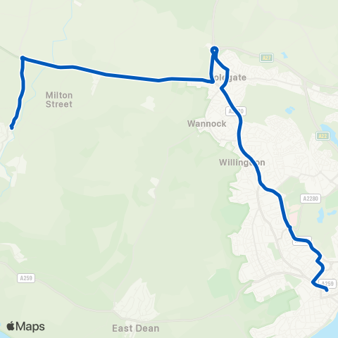 Cuckmere Buses Gildredge Road - Coach Park map