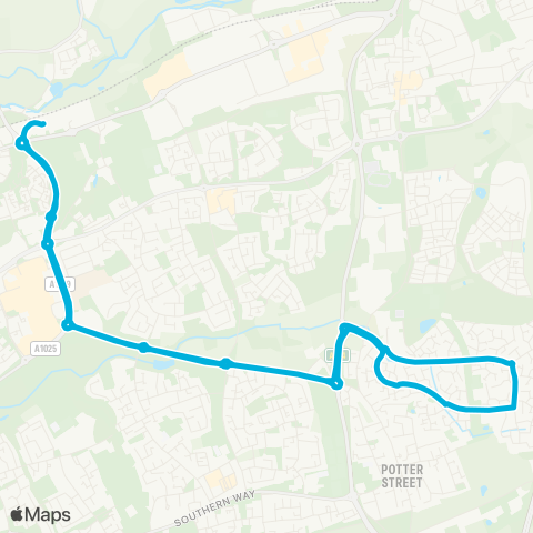 Central Connect Town Railway Sta - Town Railway Sta map