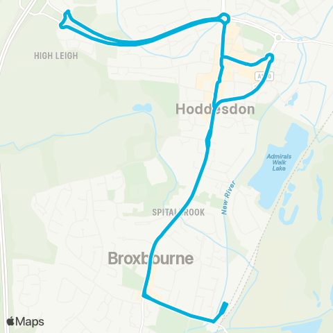 Central Connect Broxbourne Railway Sta - Broxbourne Railway Sta map