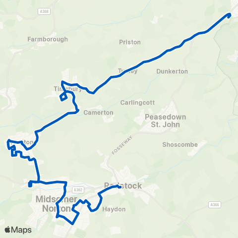 Eurocoaches Odd Down P&R - Victoria Hall map