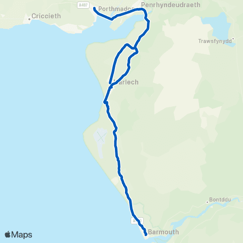 Lloyds Coaches Rhes Cambrian - Jubilee Road map