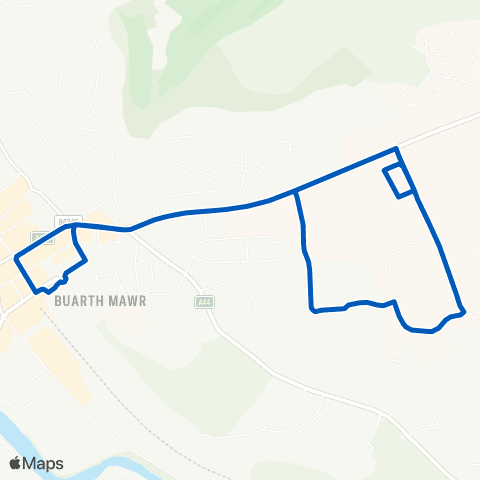 Mid Wales Travel Aberystwyth Bus Sta Stand 1 - Aberystwyth Bus Sta Stand 1 map